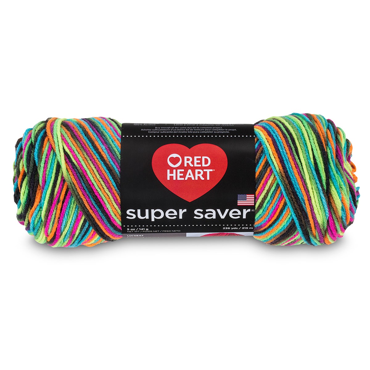 9738062(Z)-Red Heart® Super Saver Yarn No Dye Lot - Blacklight