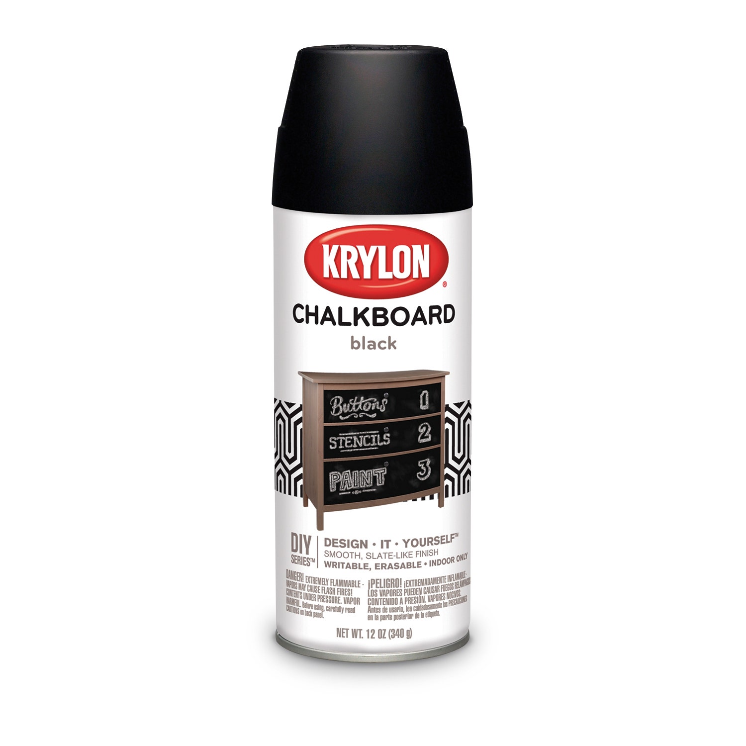 9739392-Krylon® Chalkboard Paint - 12 oz. - Black