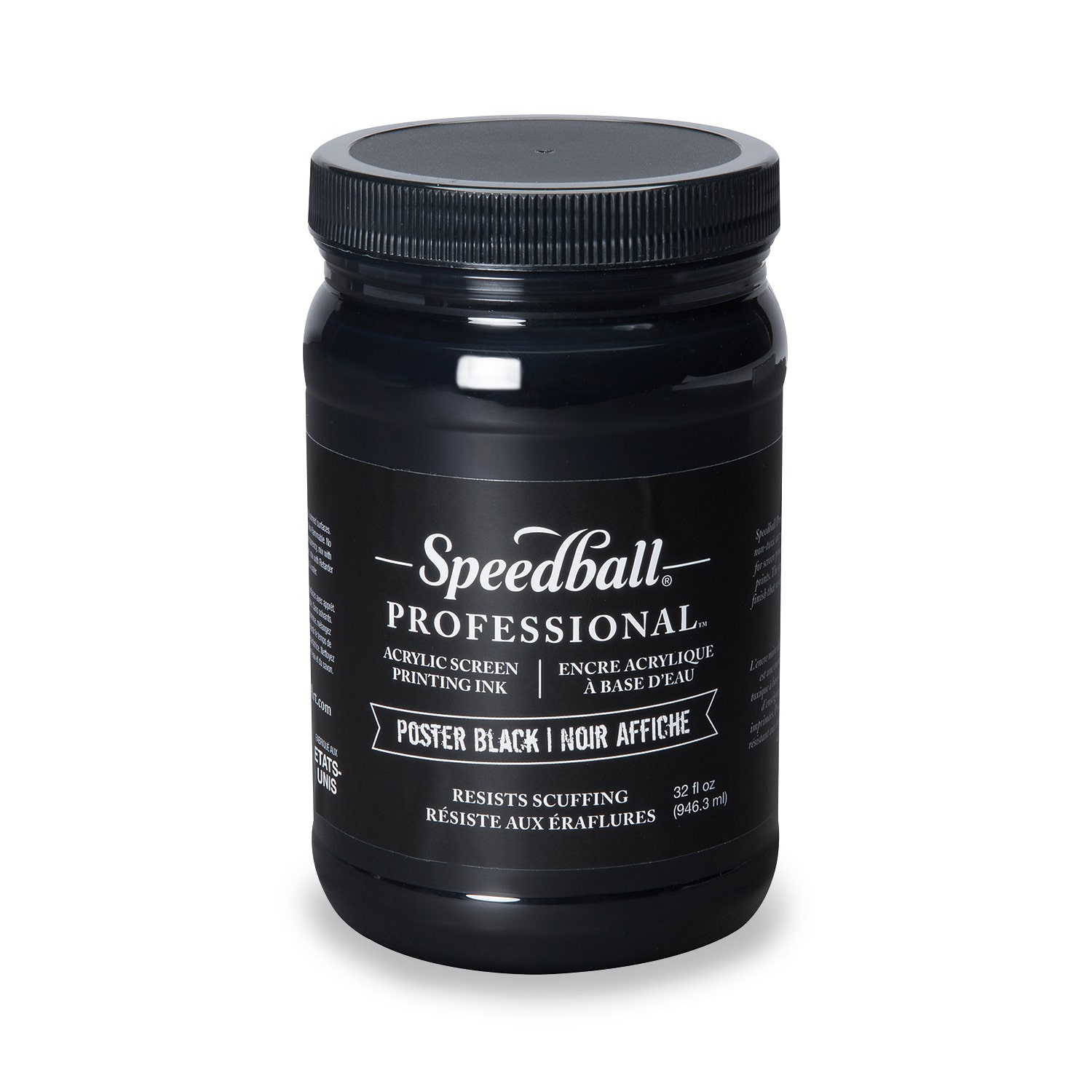 9739448-Speedball® Professional Screen Printing Acrylic Ink - 32 oz. - Poster Black