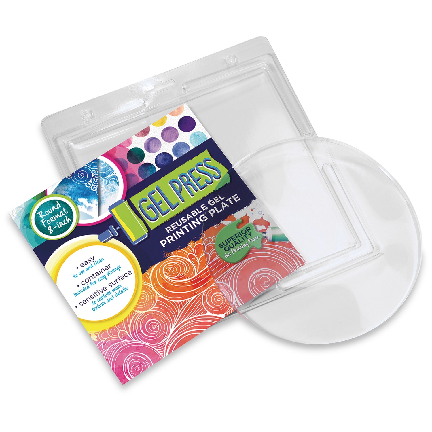 9740631-Gel Press Printing Plate - 8 in. Circle