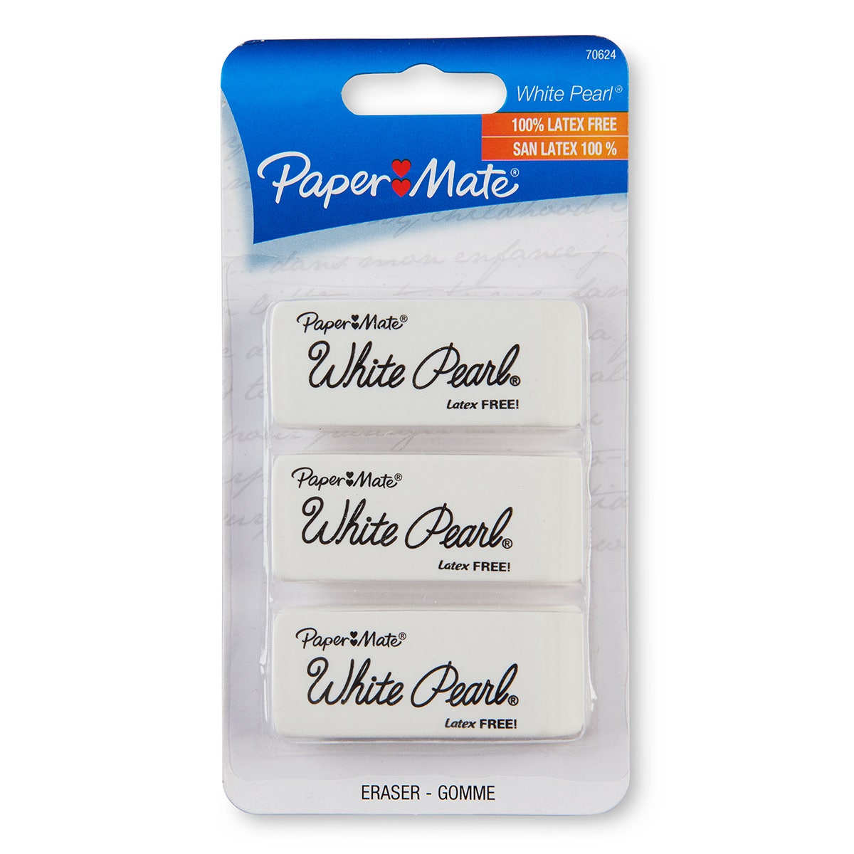 9741032-PaperMate® White Pearl® Eraser - Set of 3