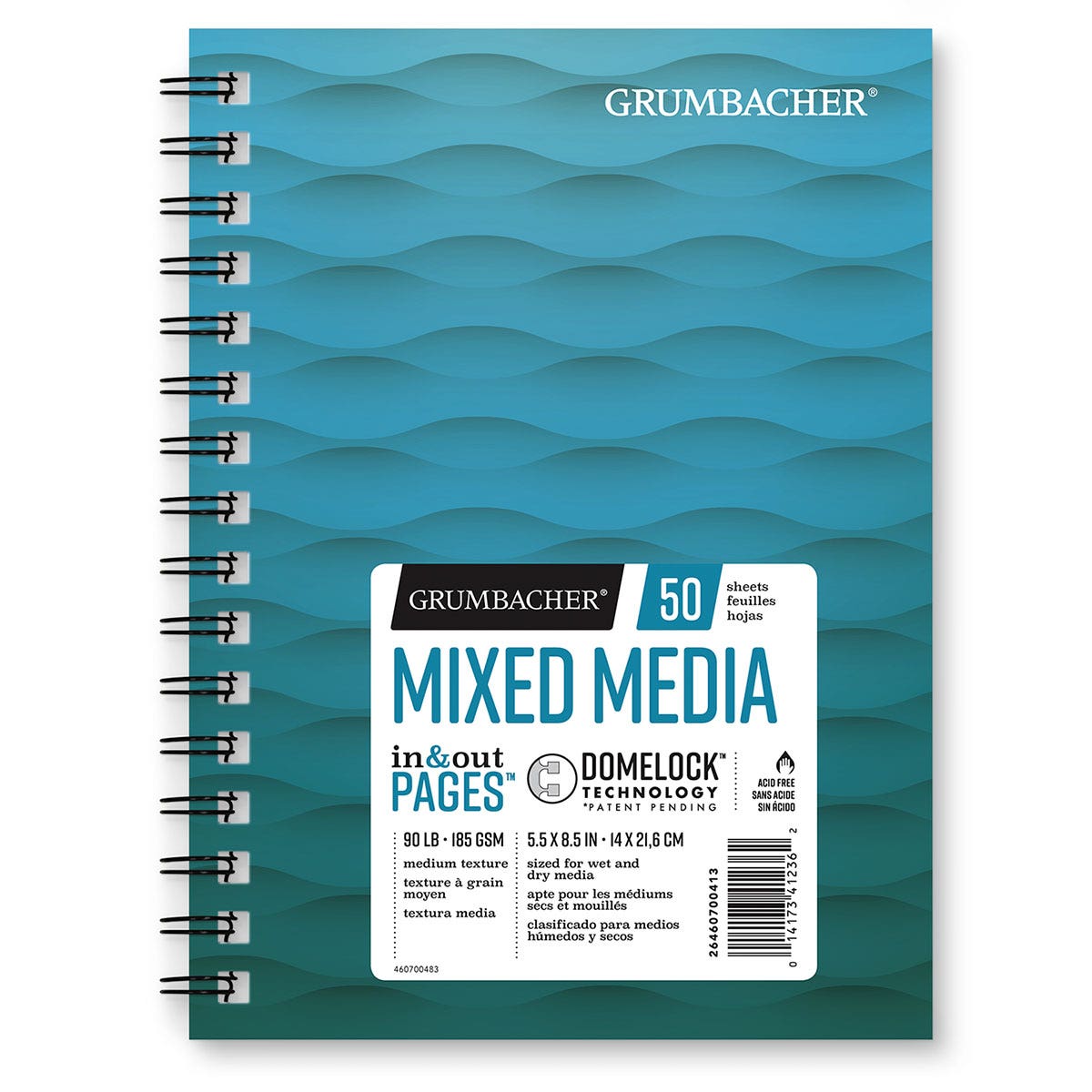 9741660-Grumbacher® Mixed Media Paper - 5-1/2 in. x 8-1/2 in.