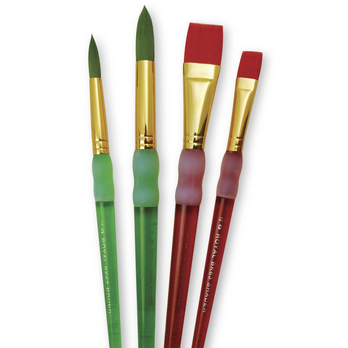 9741810-Royal Brush® Big Kid’s Choice™ 4-Piece Round and Flat Set