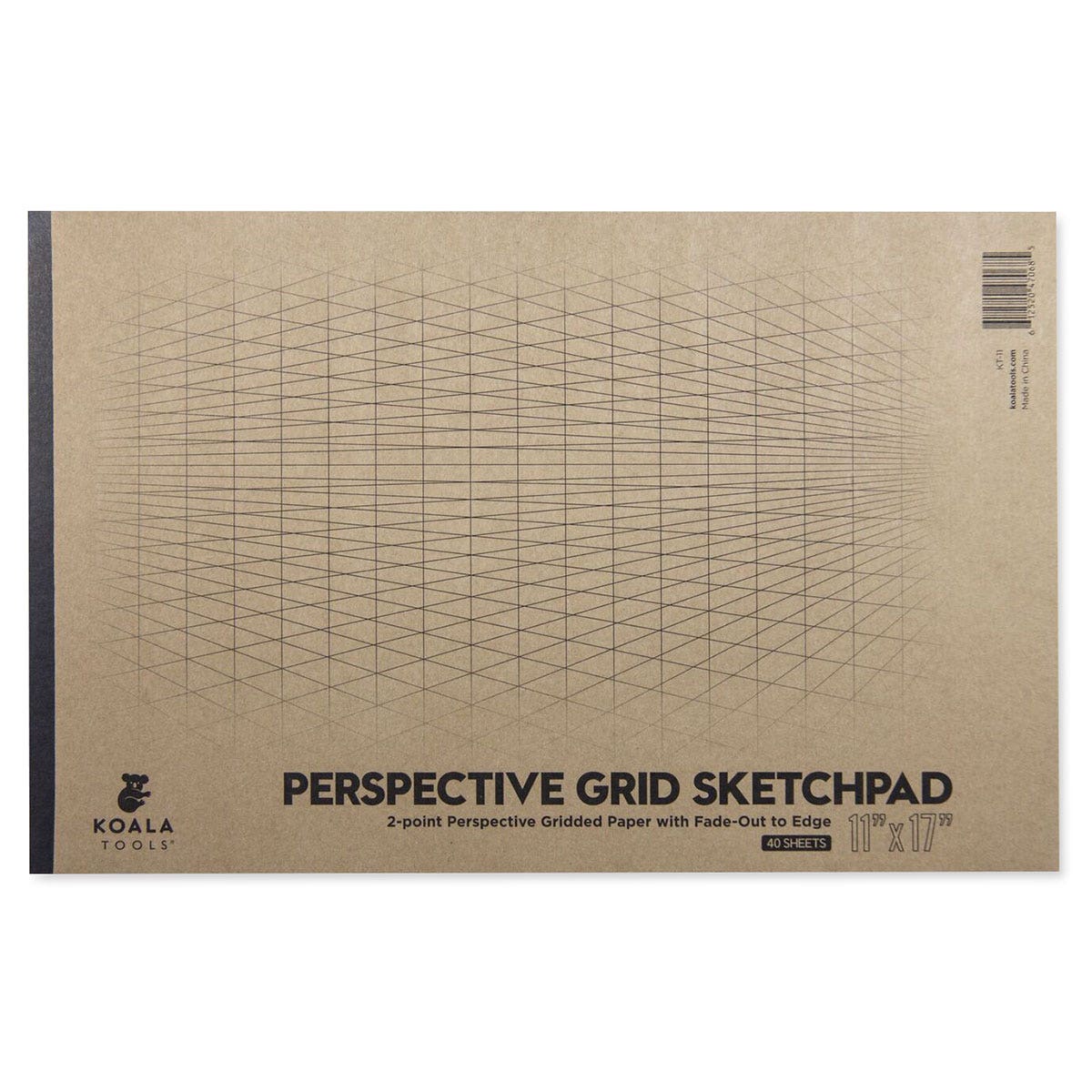 9741957-Koala Tools® 2-Point Perspective Grid Sketch Pad - 11 in. x 17 in.