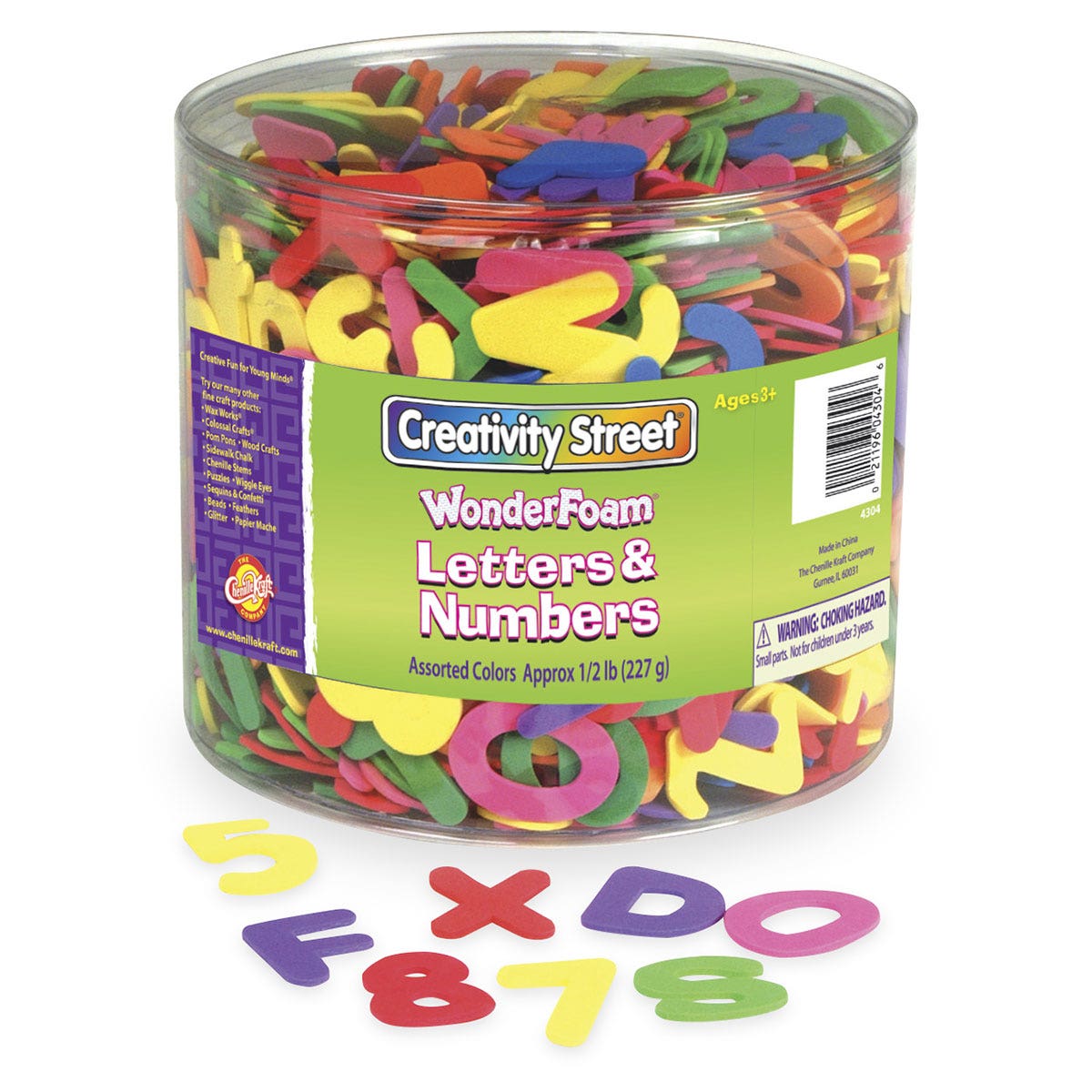 9742042-Creativity Street® WonderFoam® Letters and Numbers Craft Tub