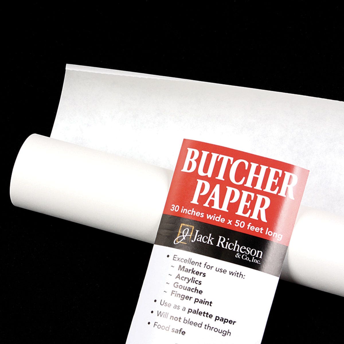 9742185-Jack Richeson® White Butcher Paper - 30 in. x 50-ft. Roll