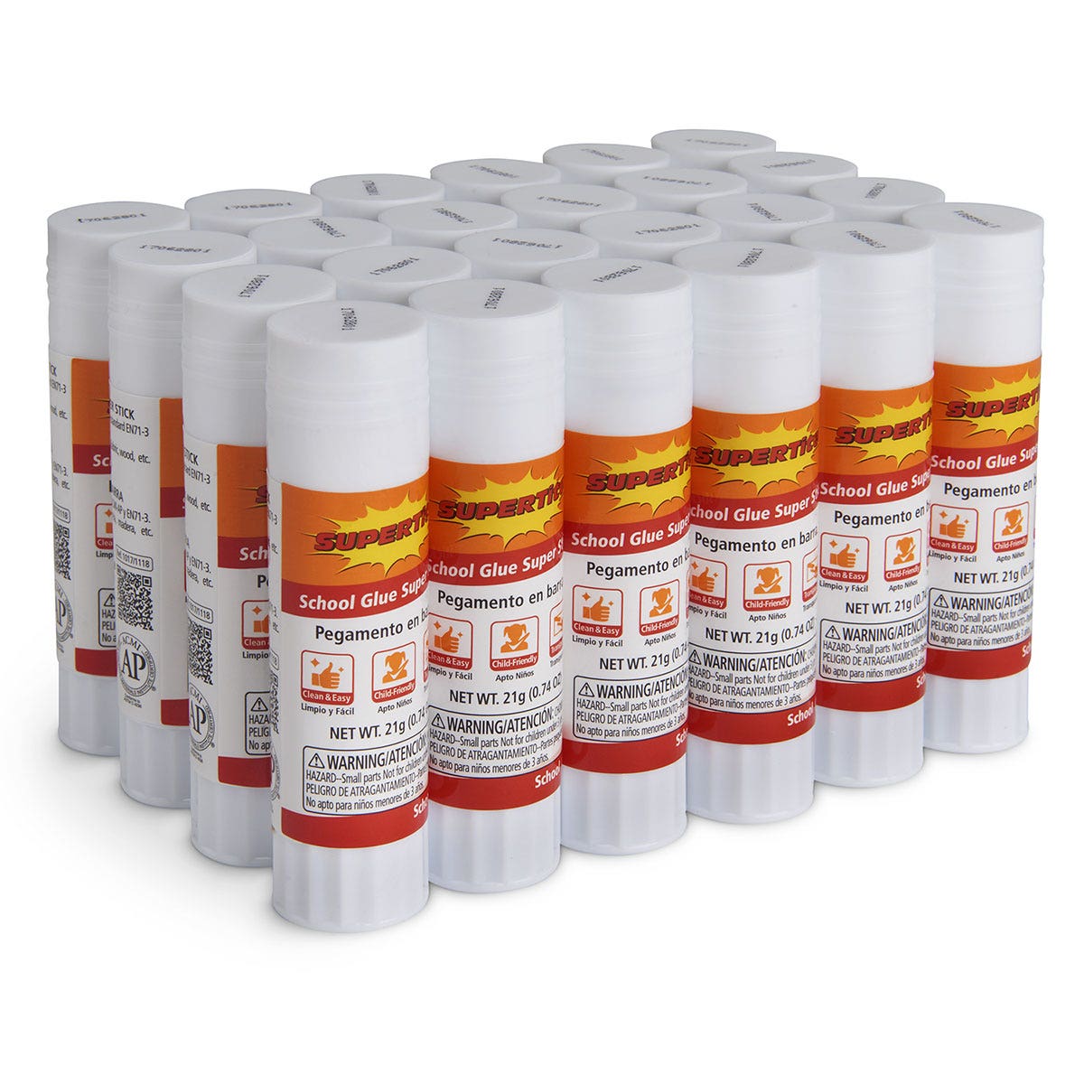 9742372-Supertite® School Glue Super Sticks - 0.74 oz. (21 g) - Pkg. of 24