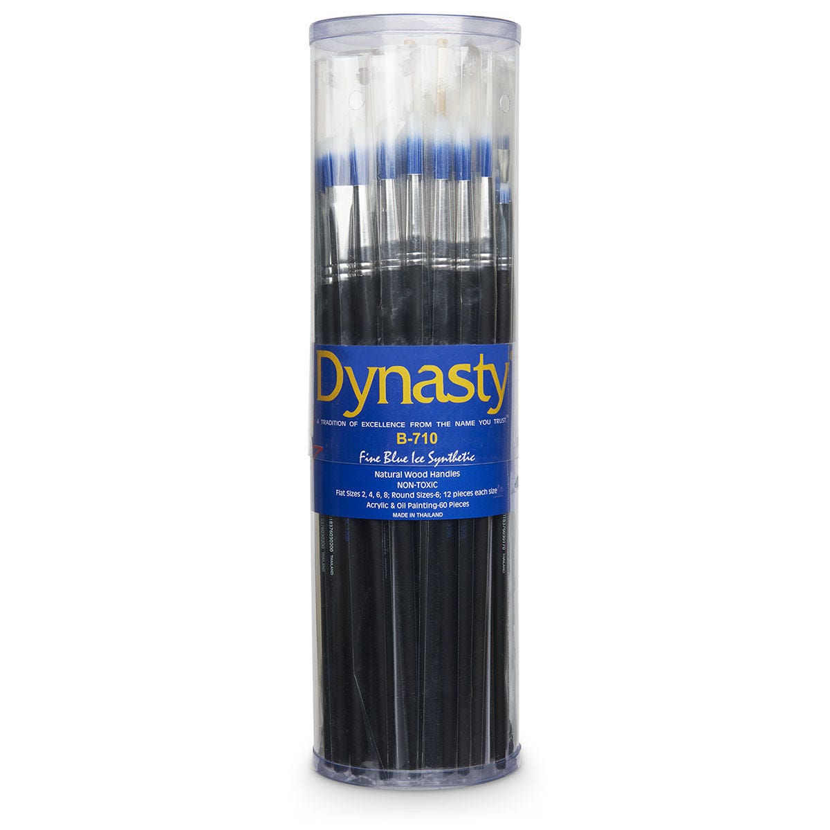 9742604-Dynasty® Blue Ice Brush Canister - B-710 Set of 60 Brushes