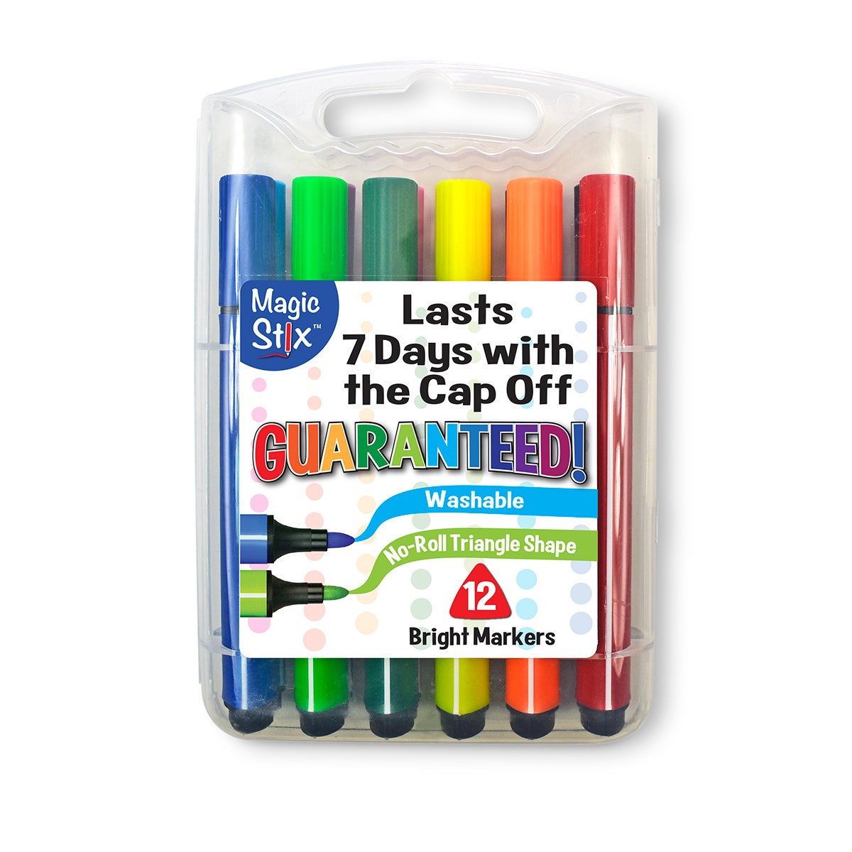 9742772-Magic Stix™ Triangular Washable Markers - Set of 12