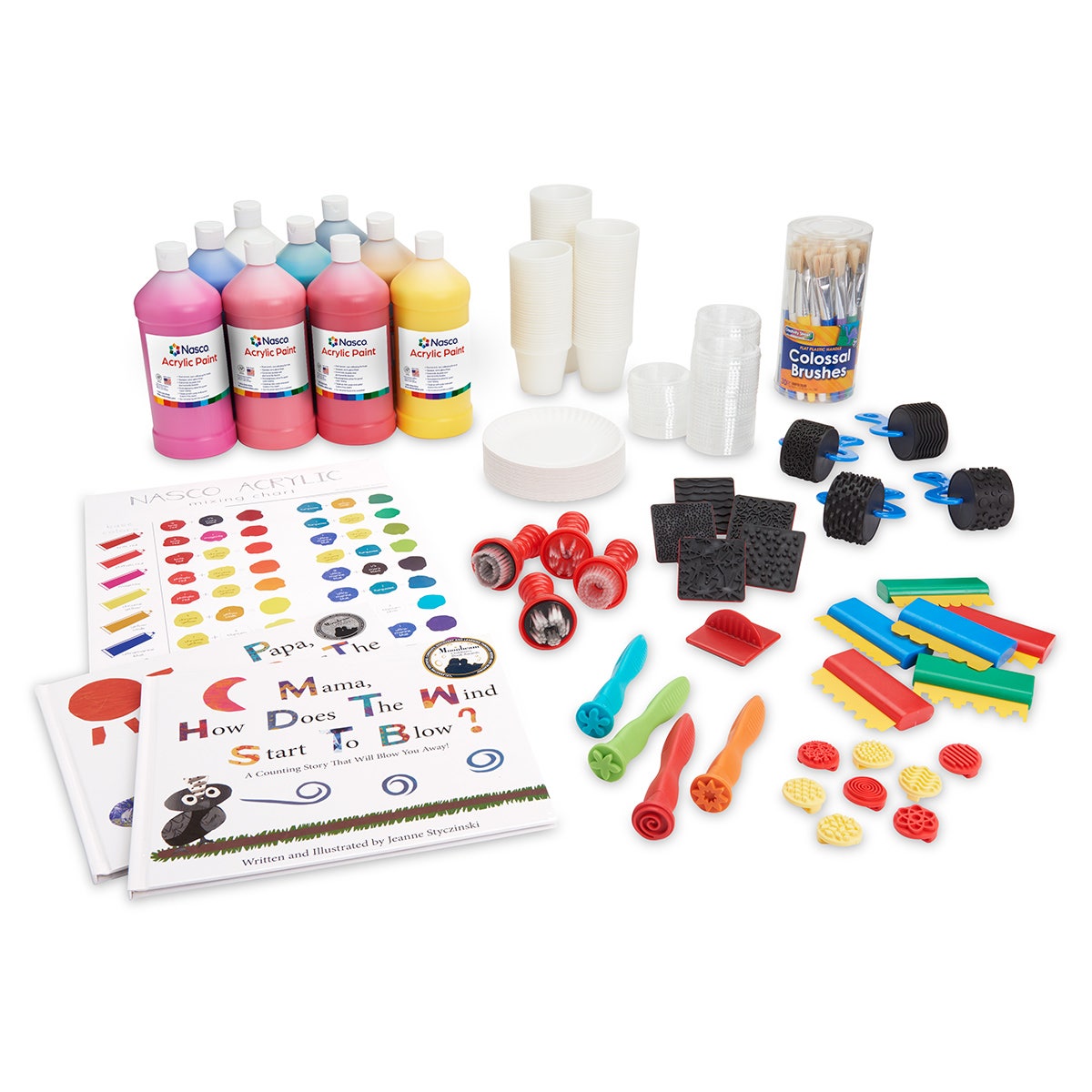 9742788-Nasco Mrs. Jeanne Painted Papers Classroom Kit
