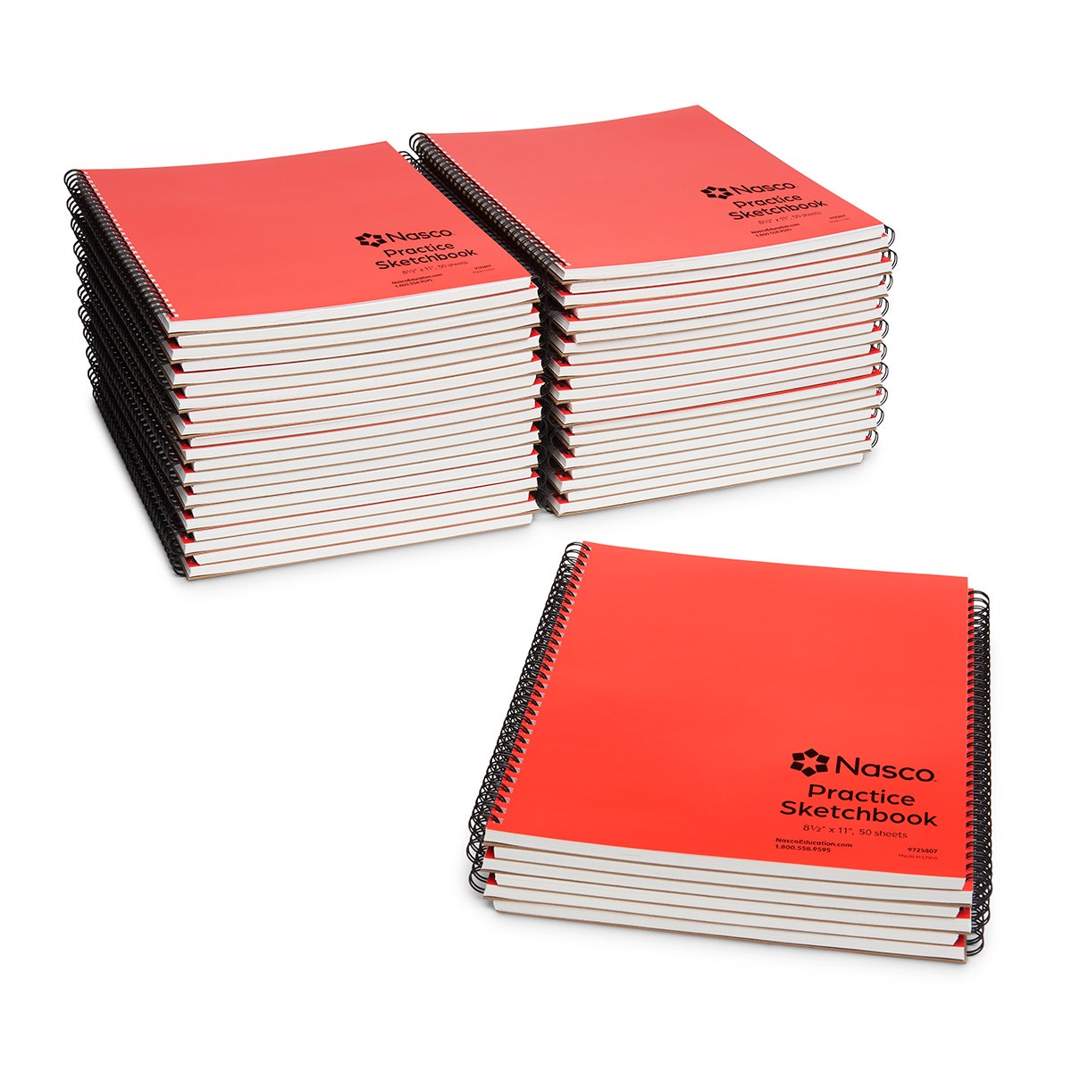 9742816-Nasco Practice Sketchbooks, 50 Sheets per Sketchbook - Pack of 48
