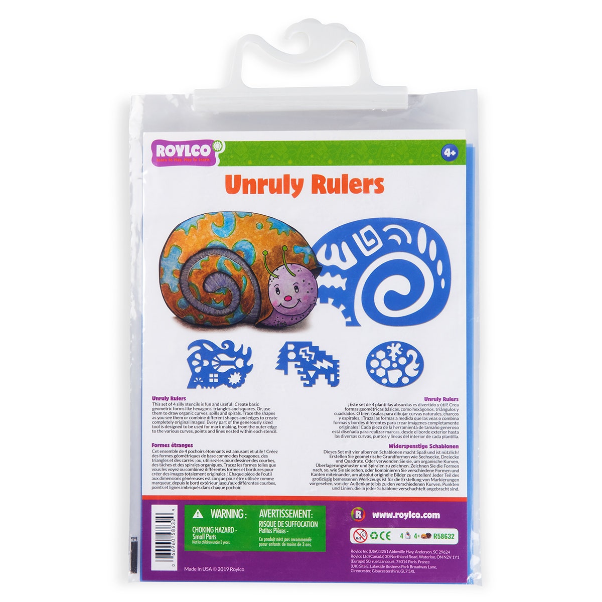 9742881-Roylco® Unruly Rulers Stencil Set