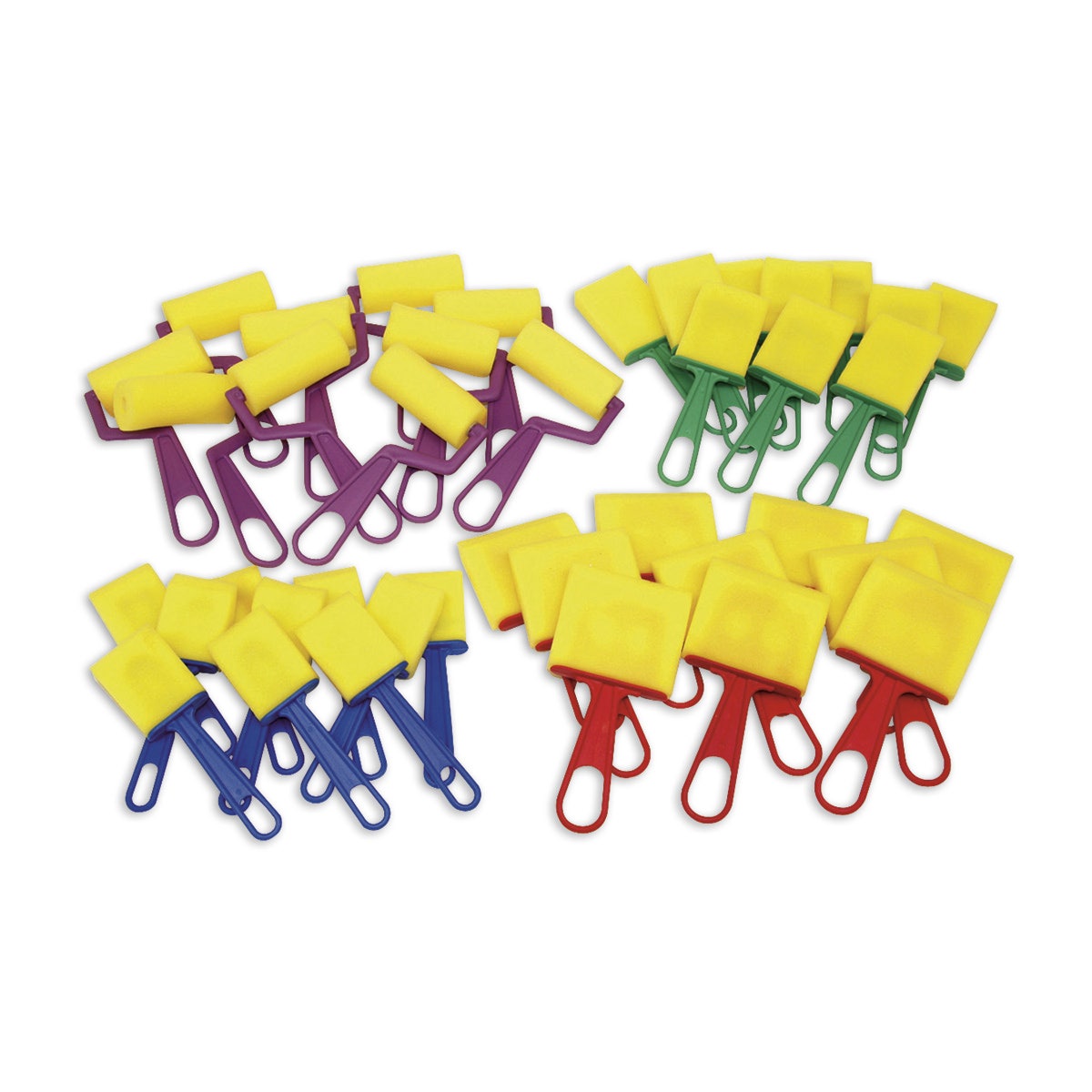 9728353-Pacon® Foam Brush and Rollers - Set of 40