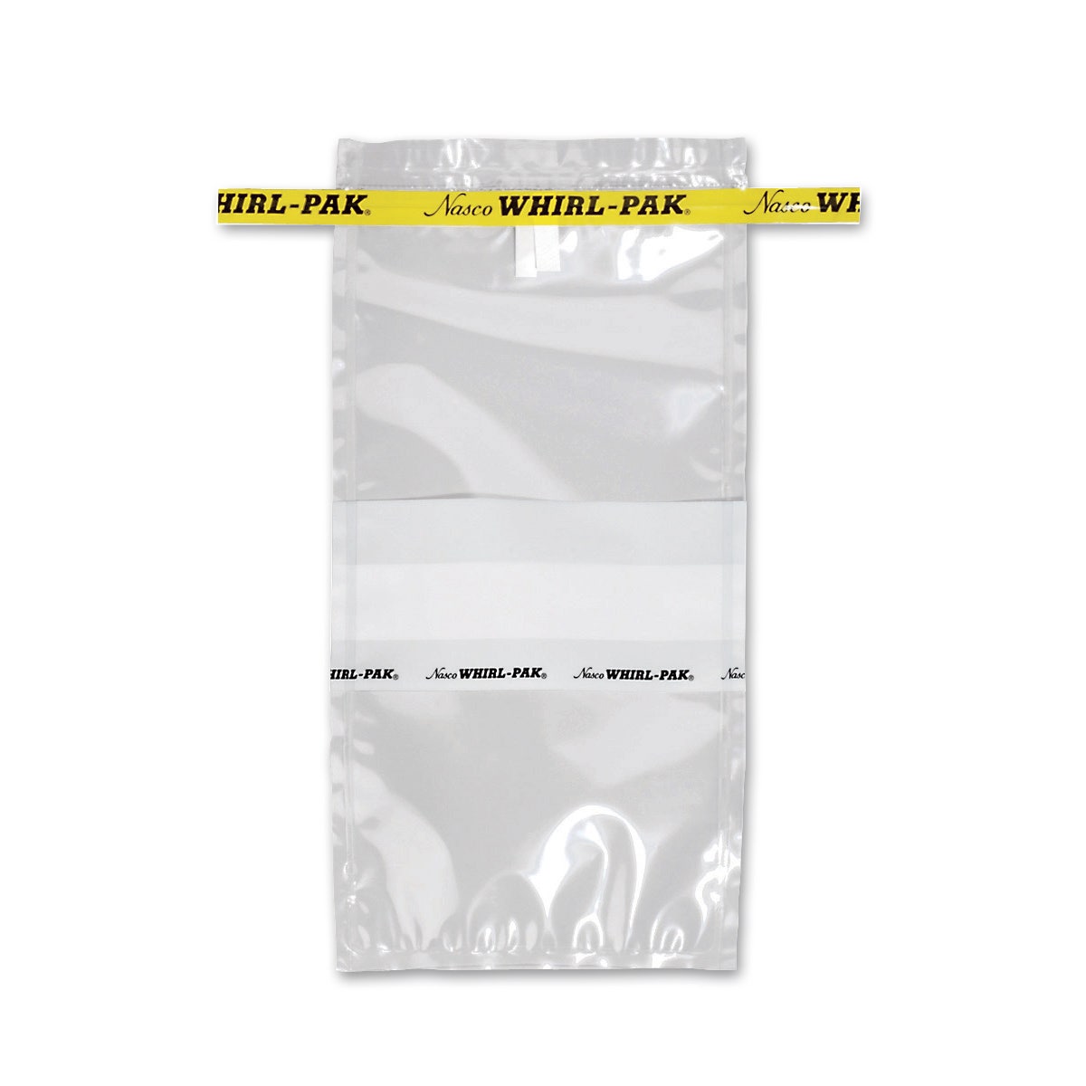 B01065-Whirl-Pak® Write-On Bags - 18 oz. (532 ml) Box of 500 - Yellow Tape