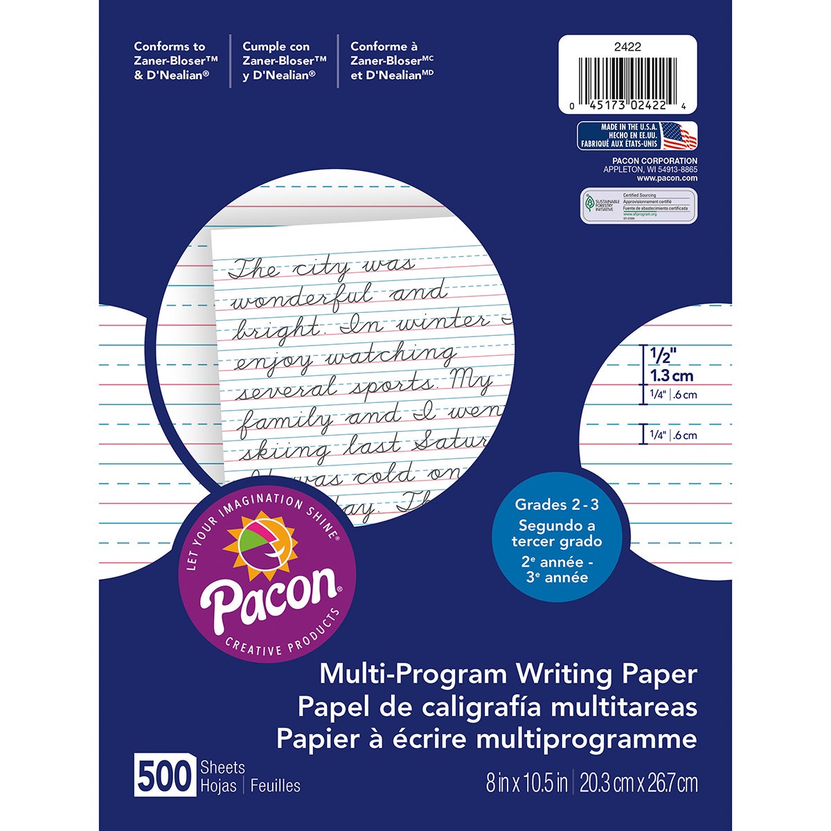 BE01257-Pacon® Multi-Program Handwriting Tablet - Gr. PreK-K - 500 Sheets