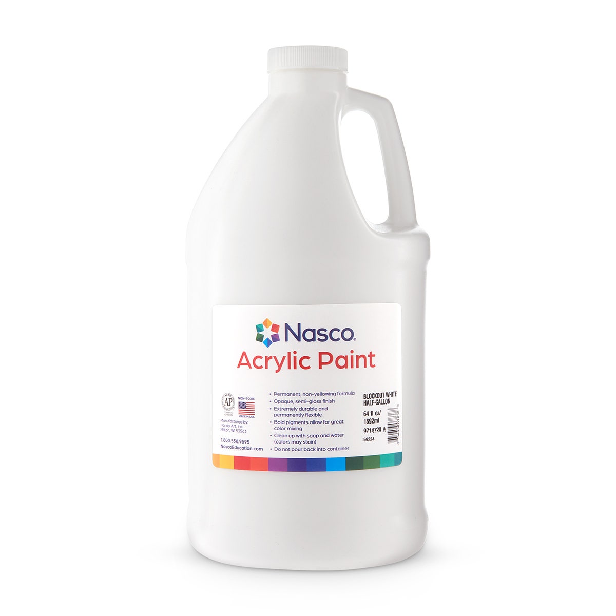X00009714720-A-Nasco Acrylic Paint - 1/2-Gallon Jug