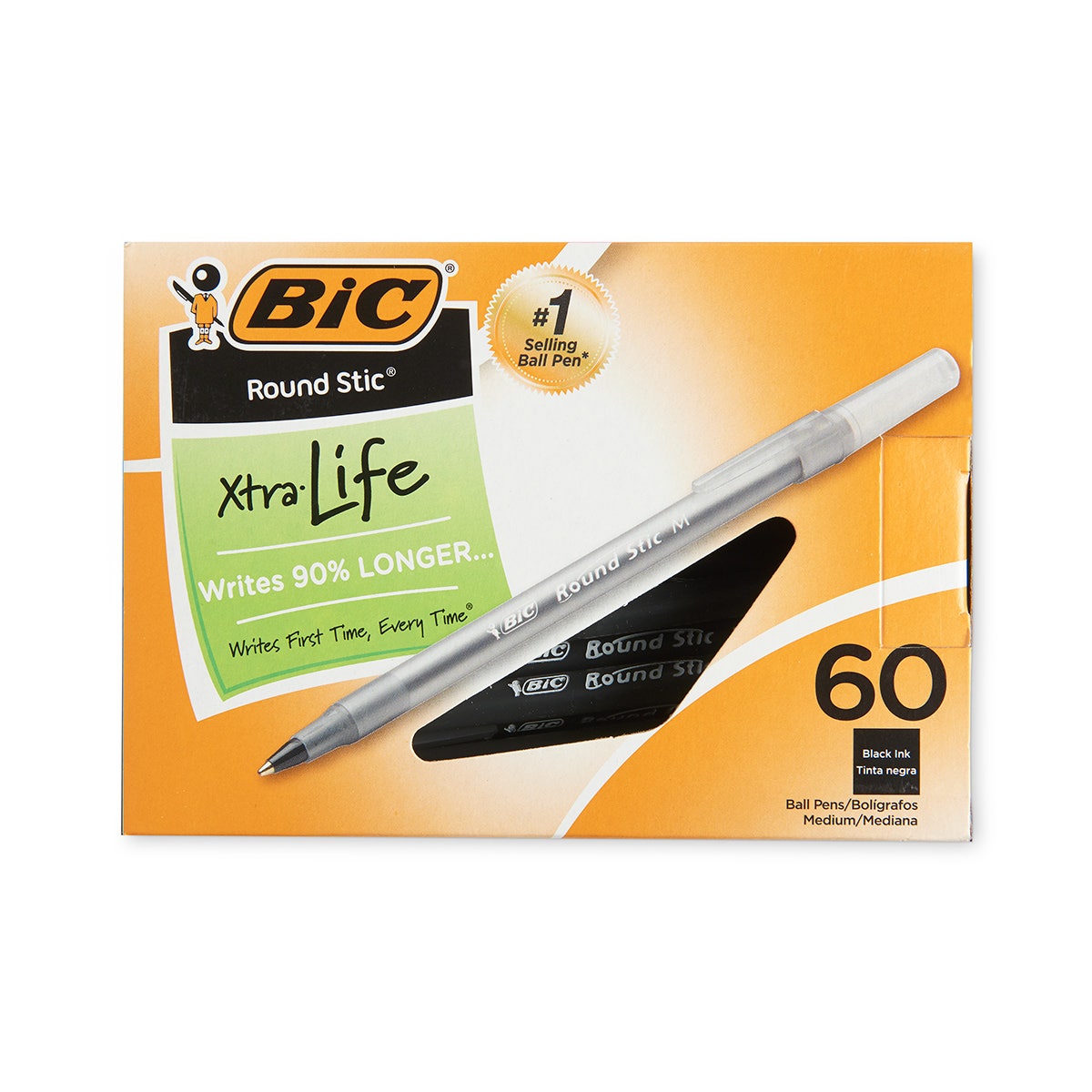 X0000BE01111-A-BIC® Round Stic® Xtra Life Ball Pen - Box of 60