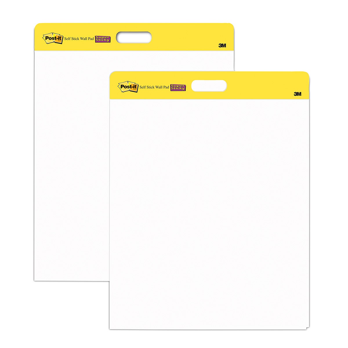 BE01158-Post-It® Self-Stick Wall Pads - 20 in. x 23 in. - Pack of 2 - Plain White