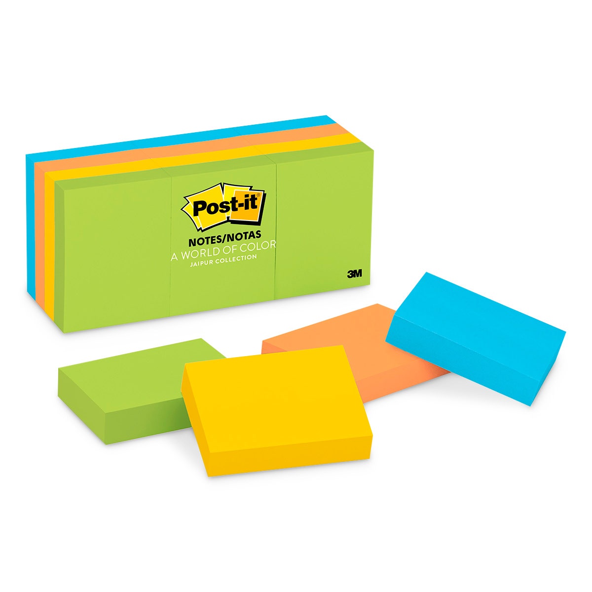 BE01195-Post-It® Notes Jaipur Collection - 1-3/8 in. x 1-7/8 in. - Pack of 12