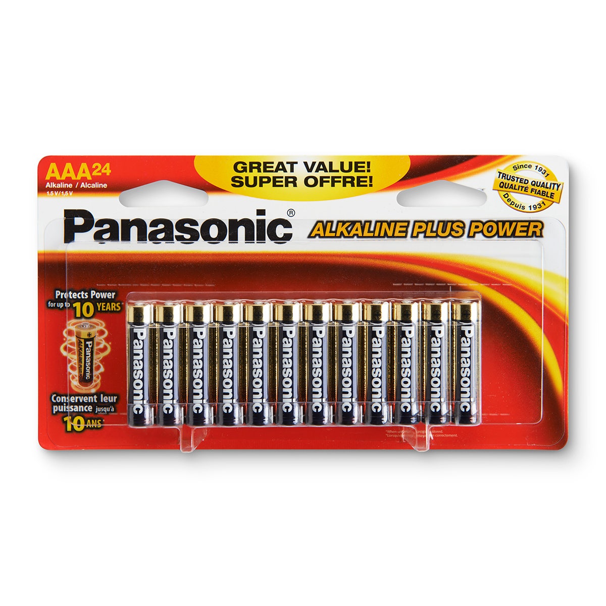 BE01291-AAA Alkaline Plus Power Batteries - Pack of 24