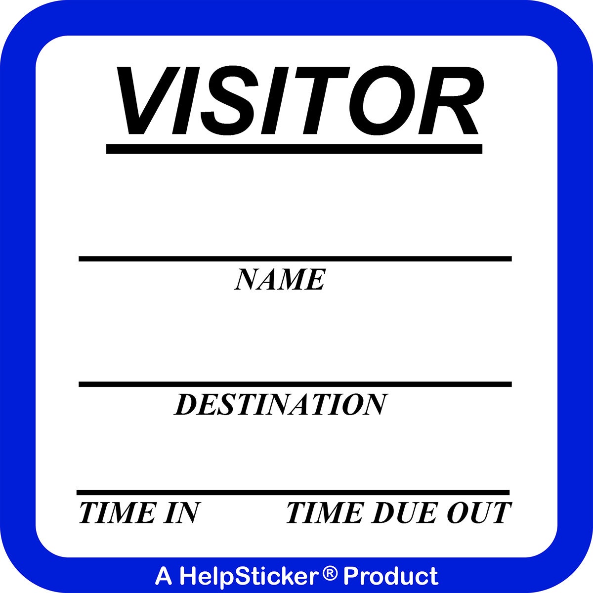 BE01656-HelpSticker® - Visitor Sticker - Pack of 500