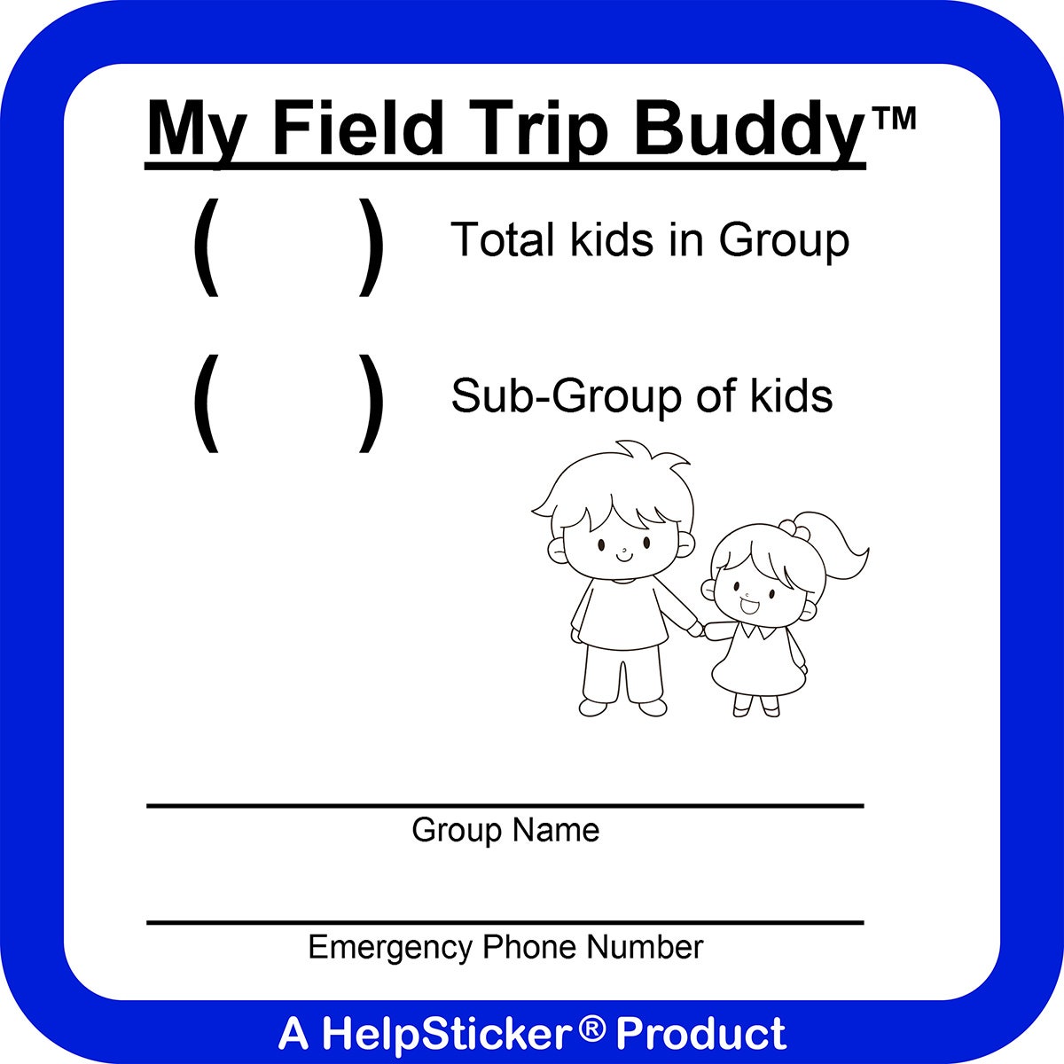 BE01659-HelpSticker® - Field Trip Buddy Sticker - Pack of 500