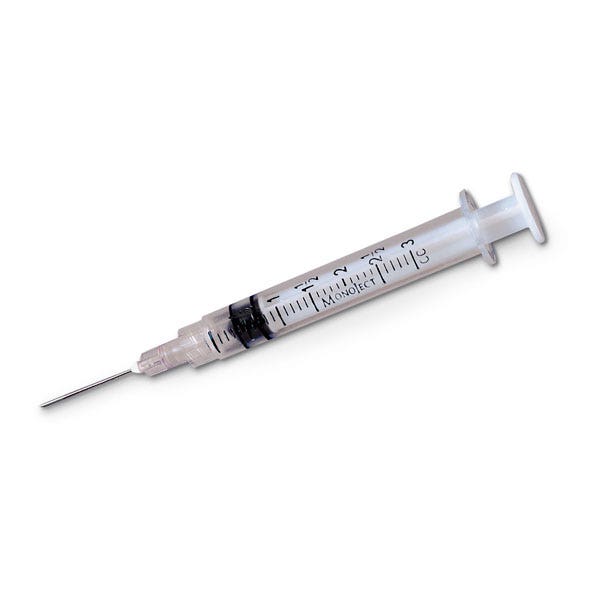 C04124-Disposable Syringes with Needles - 20 gauge, 3 cc