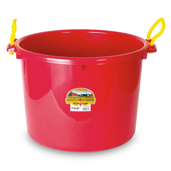 C12623-2-Bushel Equipment Bucket - Red