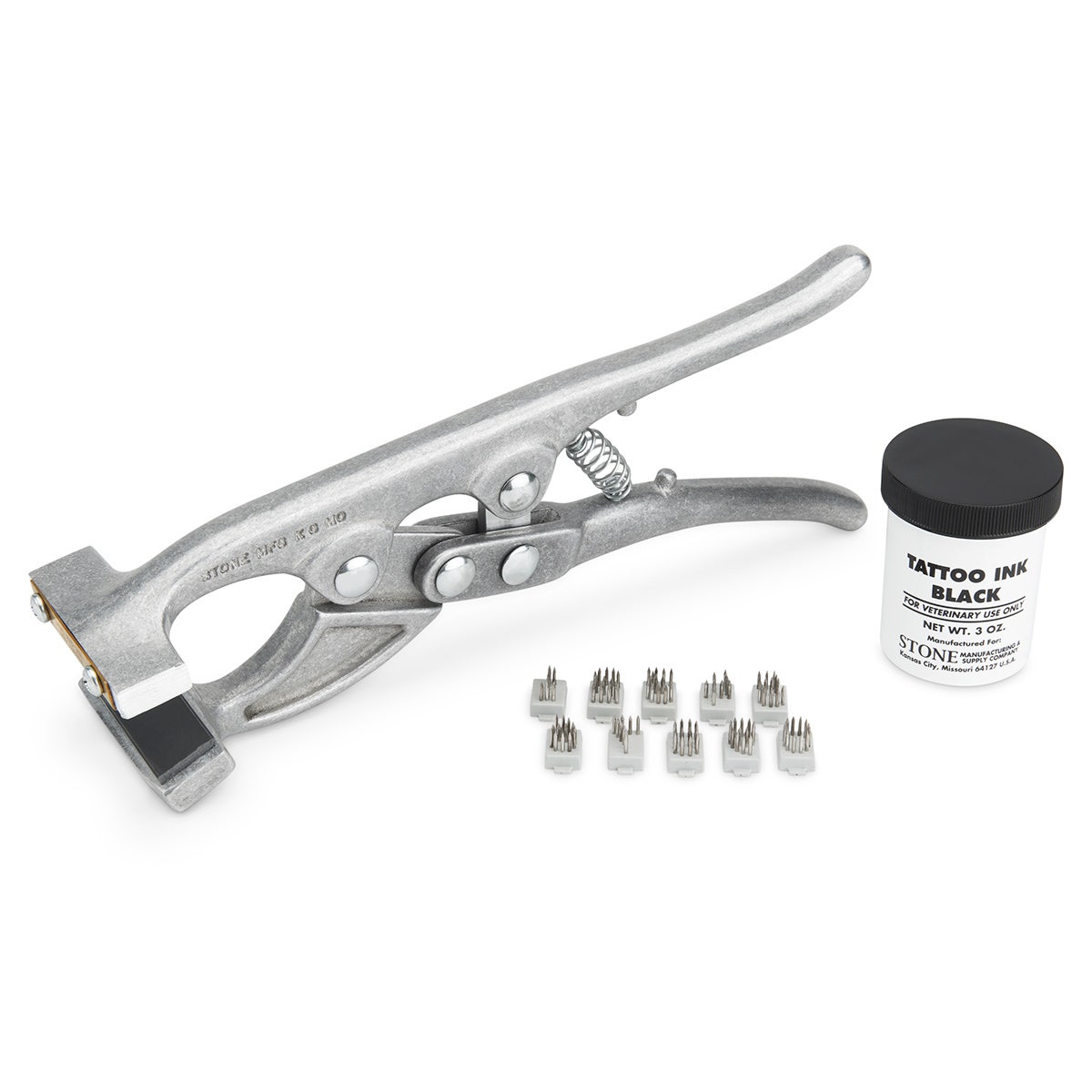 C14763-Pro-Vet-500 Tattoo Outfit - 3/8 in. Digits