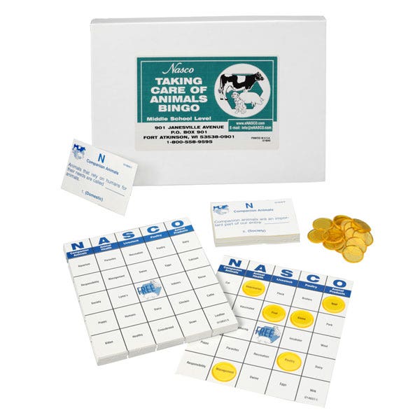 C23066-Nasco Taking Care of Animals Bingo