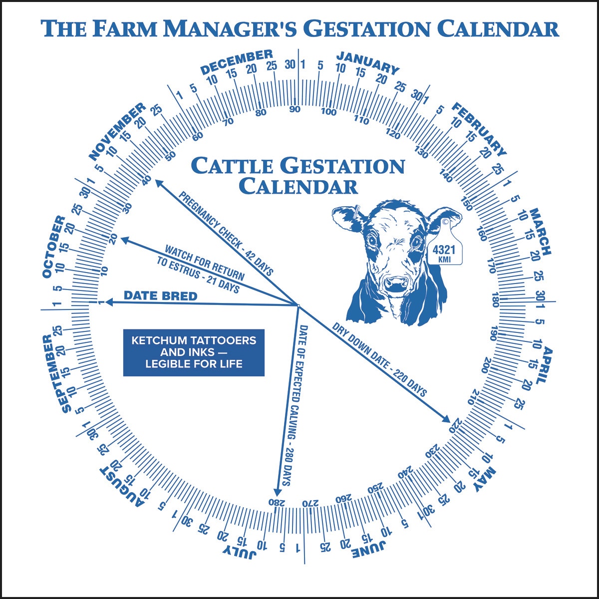 X0000C25168-Gestation Wheel Calendar