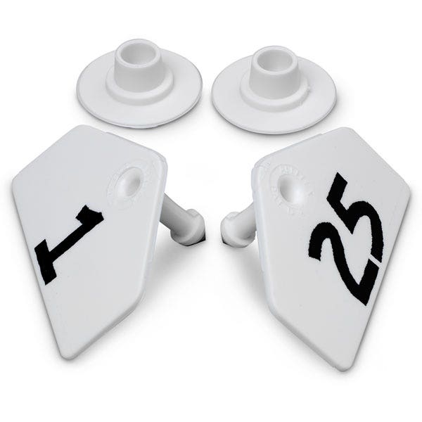 X0000C25698-A-Allflex Global Hog Male Numbered Tags - White