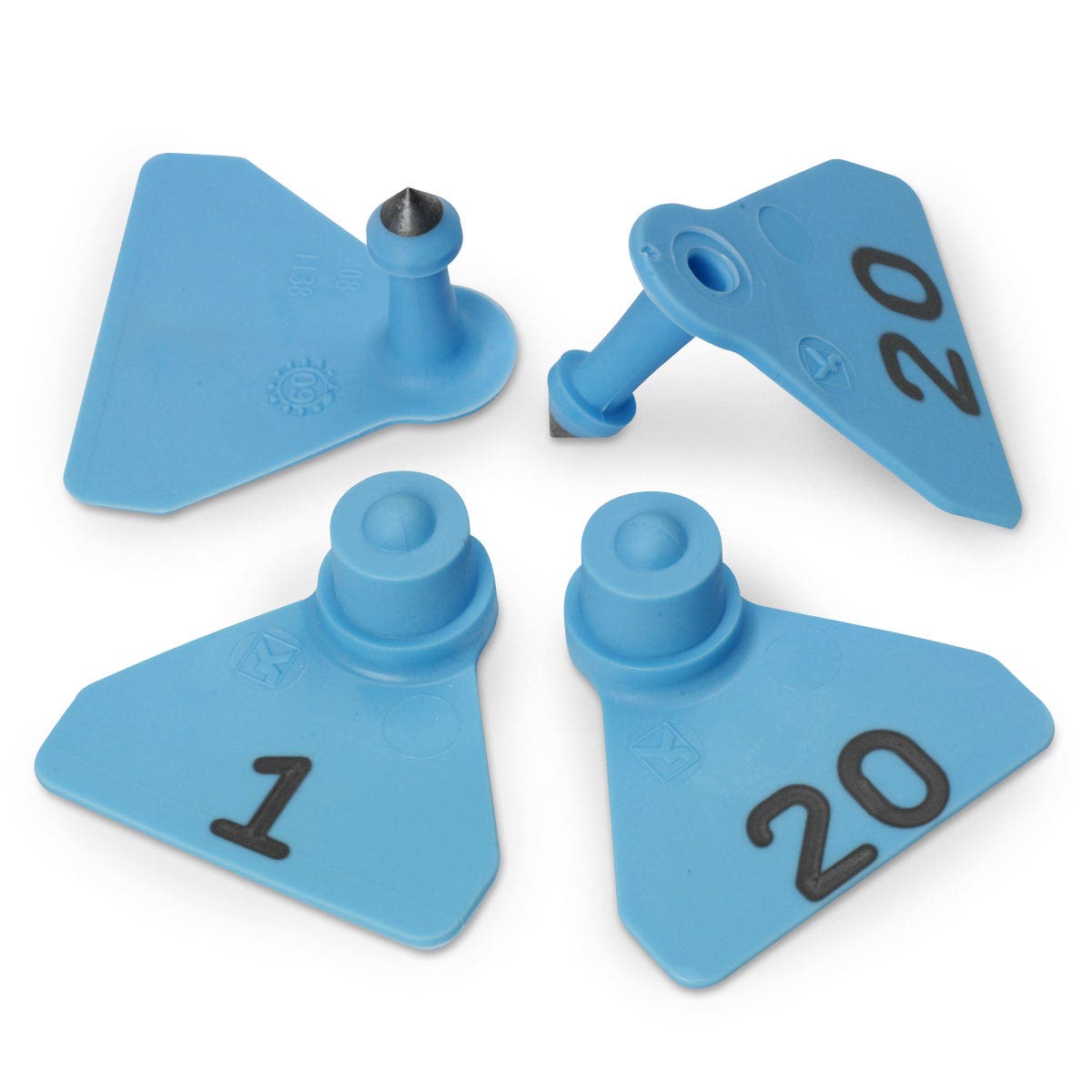 X0000C31215-A-Allflex Numbered Sheep Mini Tags - Blue