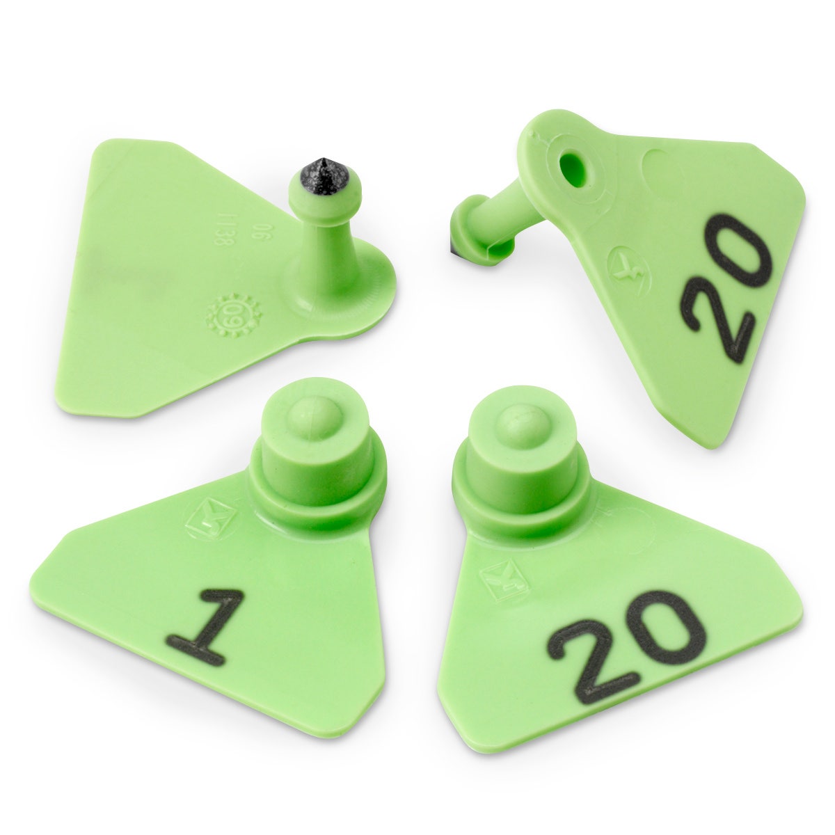 X0000C31216-A-Allflex Numbered Sheep Mini Tags - Green
