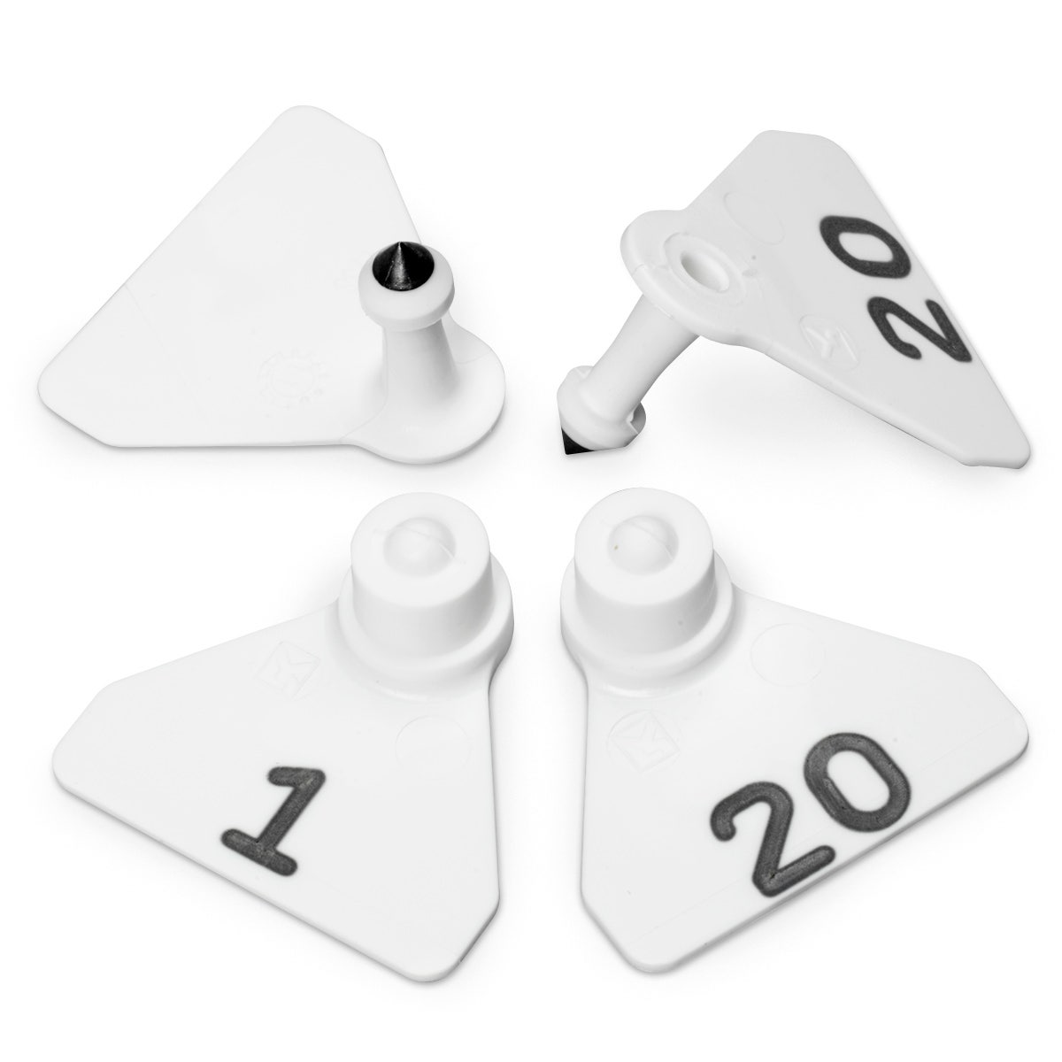 X0000C31218-A-Allflex Numbered Sheep Mini Tags - White