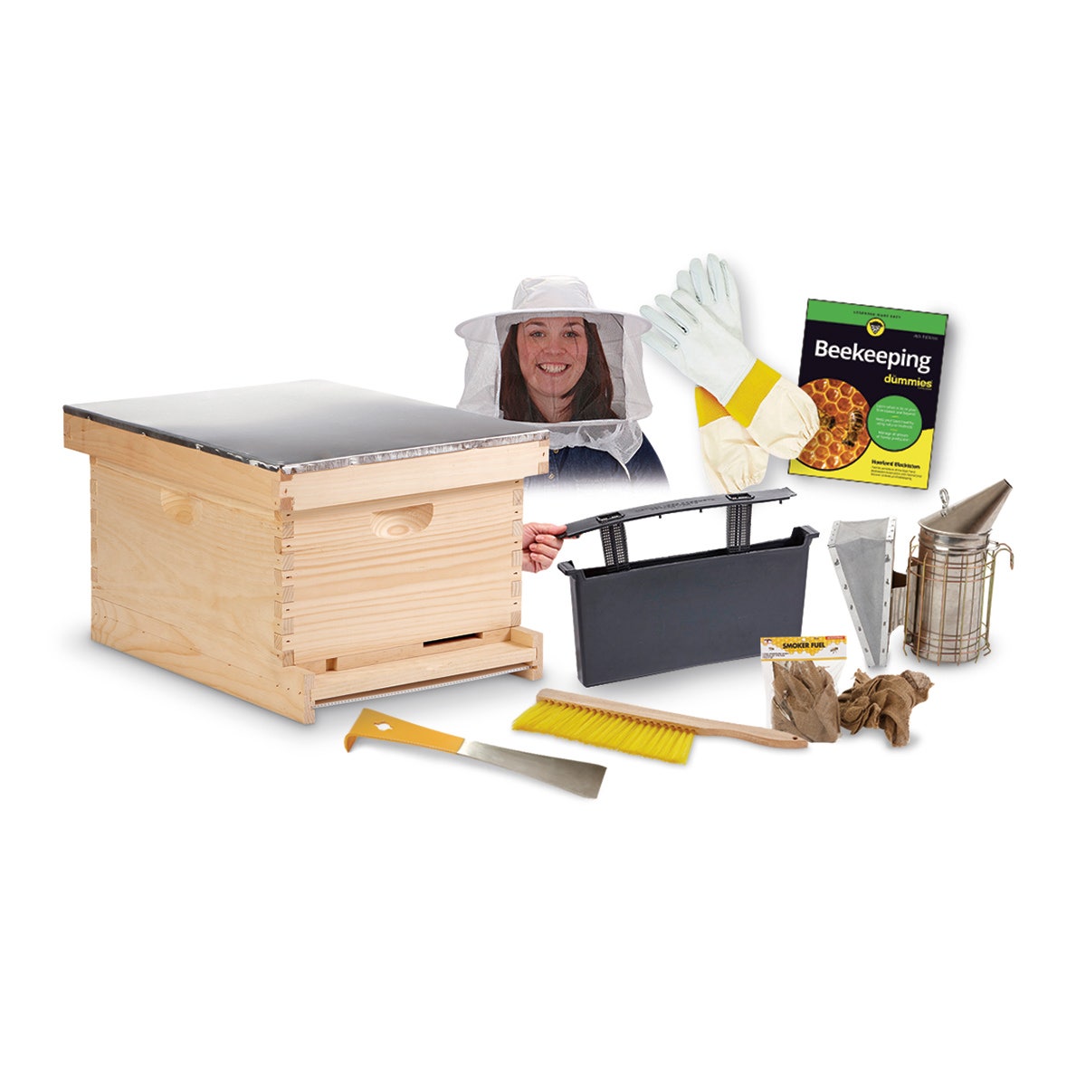 C33708-Little Giant® Woodenware Beehives - 10-Frame Beginner Hive Kit