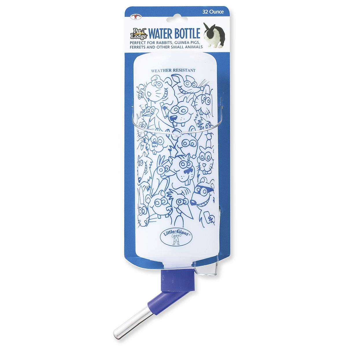 C34821-Opaque Plastic Water Bottle - 32 oz. - 4-1/2 in. L x 3 in. W x 11-1/2 in. H