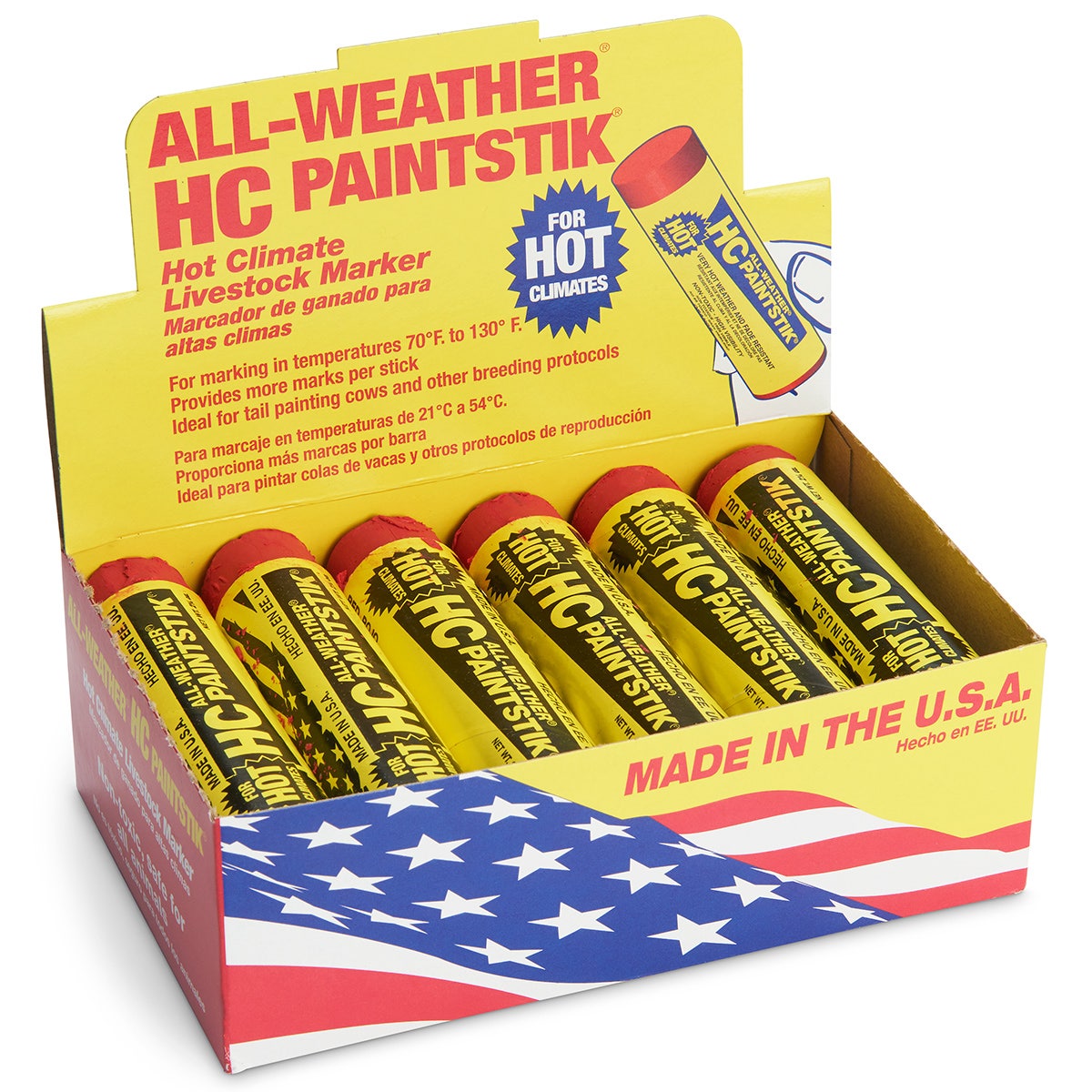 X0000C35867-A-Hot Climate All-Weather® Paintstik® Livestock Marker - Box of 12