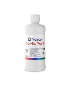 Nasco Acrylic Paint - Pint Squeeze Bottle - Blockout White