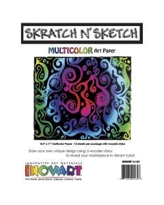 EconoCrafts: Fluorescent Scratch Art Paper - Solid Colors