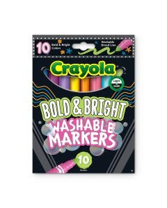 Crayola® Bold & Bright™ Washable Broad Line Markers - Set of 10