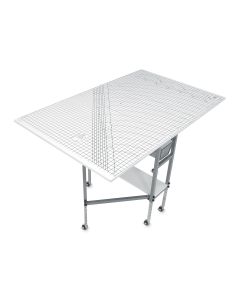 Folding Fabric Cutting Table with Grid