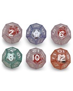 30PCS 12 Sided Blank Dice Plastic Write On Teaching Dice Cubes Polyhedral  Di