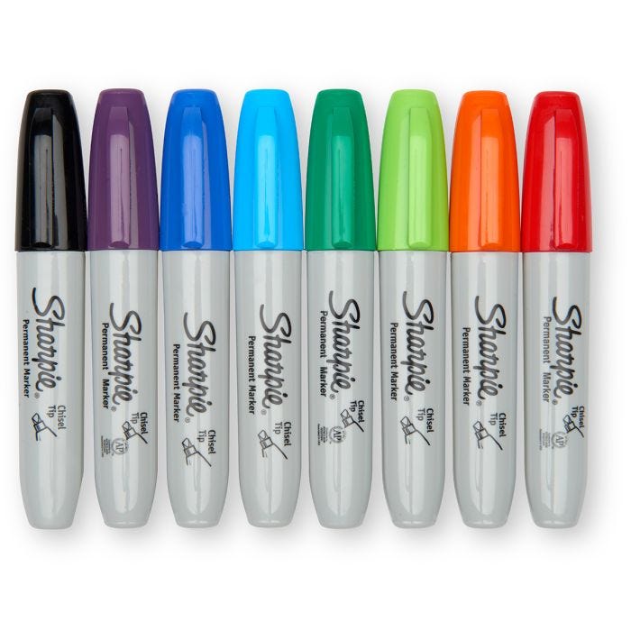Sharpie® Chisel-Tip Markers - 8-Color Set