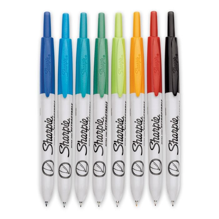 Sharpie® Ultra-Fine Retractable Markers – Set of 8