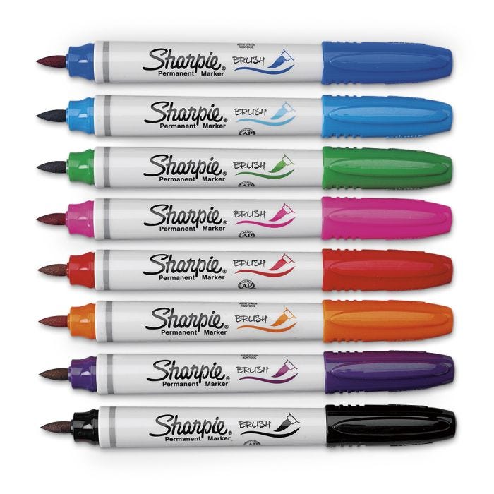 Sharpie® Brush Tip Permanent Markers, 4 pk - Gerbes Super Markets