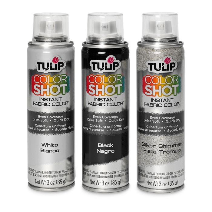 Tulip ColorShot Instant Fabric Color 3oz. Silver Shimmer