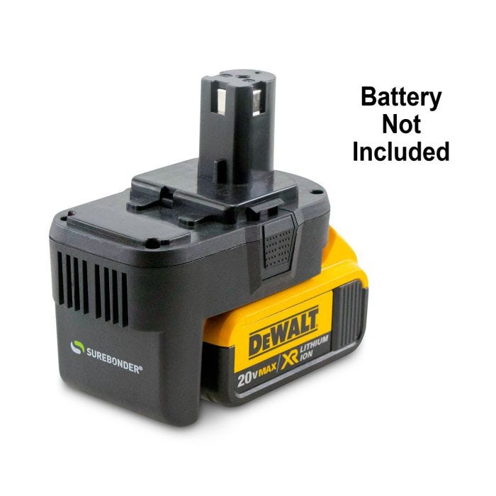 20V Ryobi® to DeWalt® Battery Adapter - For Surebonder Cordless Glue Gun