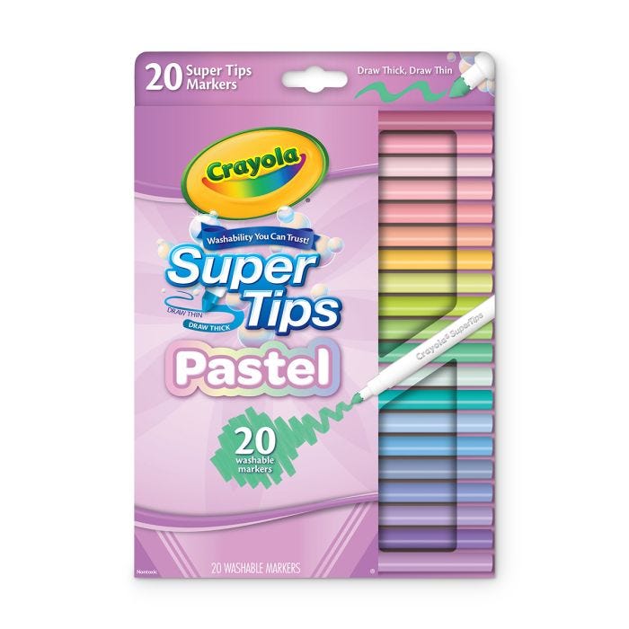 Crayola® Super Tips Pastel Markers - Set of 20
