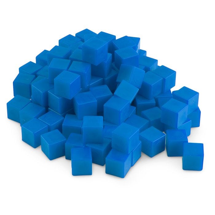 Foam Base 10 (Ten) Blocks - Pkg. of 100 Unit Cubes